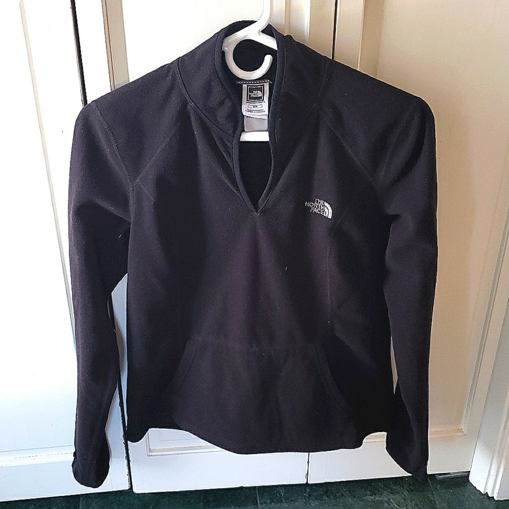 The North Face V-Neck Fleece Pullover TKA Micro (Black)